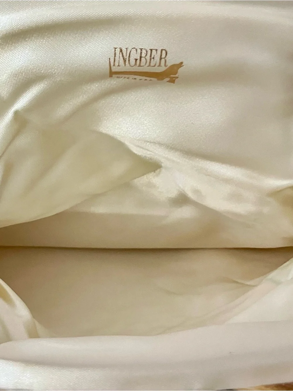 Vintage Ingber Floral Frame-Top Evening Clutch in Cream, Gold and Green - Picture 9 of 9